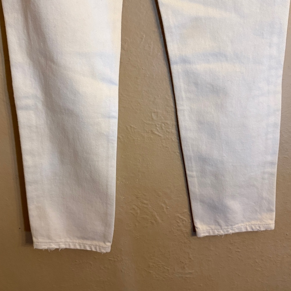 NWT Anine Bing 24 Sonya Jean high rise slim ankle white - Picture 7 of 10